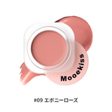 Mooekiss(モーキス)【12色】韓国風ツヤ感 / クリームブラッシュ / マットで鮮やかな色づけ / 防水・防汗 / 12時間持続 / 滑らかで肌に栄養を与える ソフトマット仕上げ チーク 5g