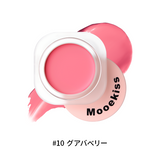 Mooekiss(モーキス)【12色】韓国風ツヤ感 / クリームブラッシュ / マットで鮮やかな色づけ / 防水・防汗 / 12時間持続 / 滑らかで肌に栄養を与える ソフトマット仕上げ チーク 5g